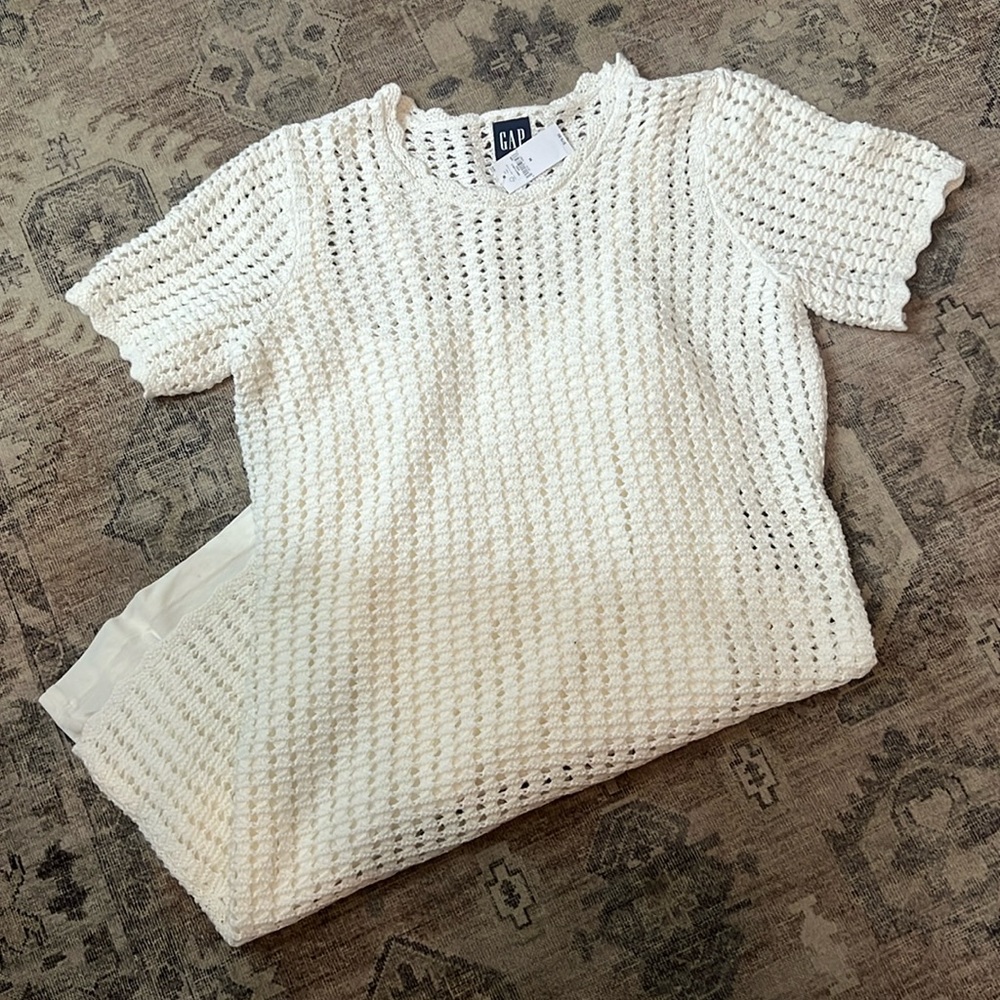 Gap 100% cotton Crochet Mini Dress